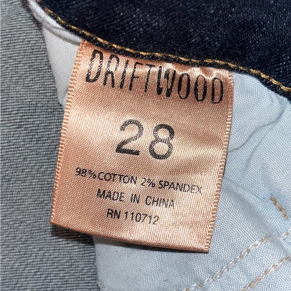 DRIFTWOOD Marilyn Jeans Chevron Embroidery Sz 28 - Picture 5 of 11